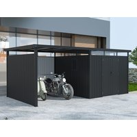 37 % billiger: Metall Gerätehaus Modell Style 7,56 m² Spar-Set-2 3x2m