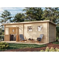 26 % billiger: Fjordholz Pultdach Gartenhütte Modell Ezra 6D 6x3m