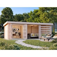 26 % billiger: Fjordholz Flachdach Gartenhütte Modell Samim 28 6x3m