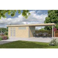 26 % billiger: Gartenhütte Alu-Line Modell Kasuko-XL + 400 cm Anba 8x4m