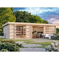 26 % billiger: Fjordholz Flachdach Gartenhütte Modell Samim 44 6x4m
