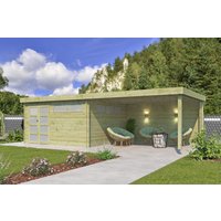 26 % billiger: Flachdach Gartenhütte Modell Nelo 44 C mit 400 cm A 8x4m