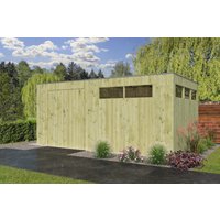 26 % billiger: Gartenhütte Modell QBV-Line 14,90 m² 5x3m