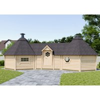26 % billiger: Fjordholz Doppelkota Modell Just 22 m² 6x4m