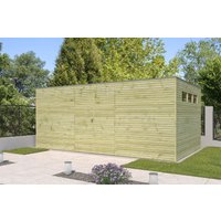 26 % billiger: Gartenhütte Modell QB-Line 15,30 m² 5x3m