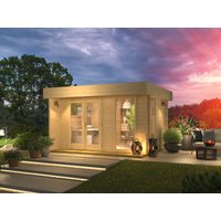26 % billiger: Fjordholz Gartenhütte mit Flachdach Modell Kubi Min 4x3m