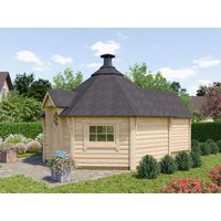 26 % billiger: Fjordholz Grillkota mit Anbau Modell Ida 17+4m² 6x4m
