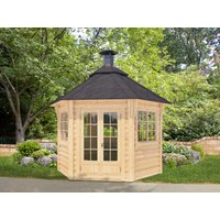 26 % billiger: Fjordholz 6-Eck Grillpavillon Modell Gunnar 6m² 3x2m