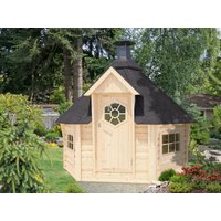 26 % billiger: Fjordholz 6-Eck Grillkota Modell Nils 6m² 3x2m